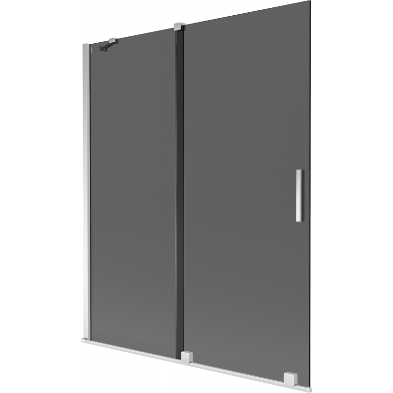 Mexen Velar paravan baie cu 2 uși glisante 140 x 150 cm, grafit, crom - 896-140-000-41-01