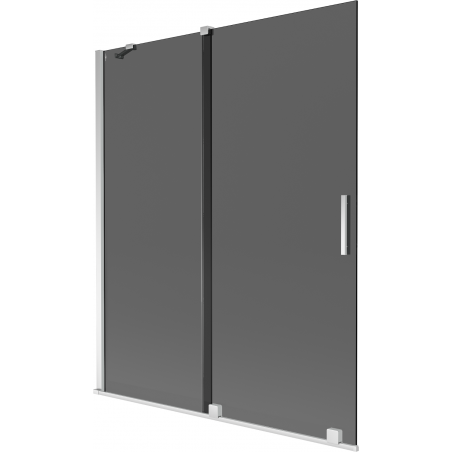 Mexen Velar paravan baie cu 2 uși glisante 140 x 150 cm, grafit, crom - 896-140-000-41-01