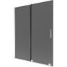 Mexen Velar paravan baie cu 2 uși glisante 140 x 150 cm, grafit, crom - 896-140-000-41-01