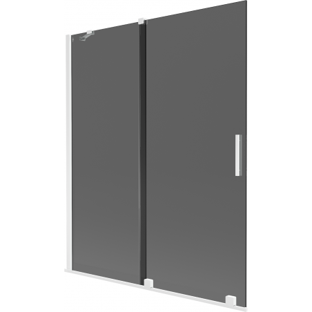 Mexen Velar paravan de duș cu 2 aripi glisante 140 x 150 cm, grafit, alb - 896-140-000-41-20