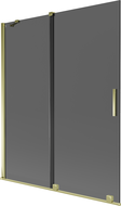 Mexen Velar paravan de baie cu 2 uși glisante 140 x 150 cm, grafit, auriu - 896-140-000-41-50
