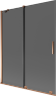 Mexen Velar 2-szárnyú toló kádparaván 140 x 150 cm, grafit, rózsaarany - 896-140-000-41-60