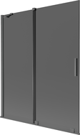 Mexen Velar paravan de cadă cu 2 uși glisante 140 x 150 cm, grafit, gun gray periat - 896-140-000-41-66