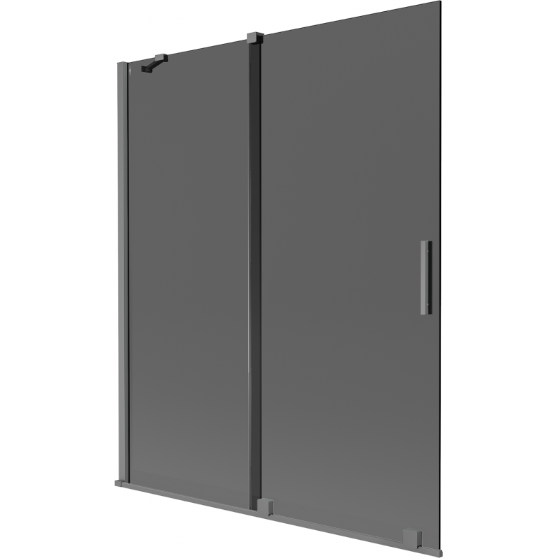Mexen Velar 2-szárnyas zuhanyfal, tolóajtós, 140 x 150 cm, grafit, gun metal - 896-140-000-41-95
