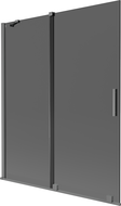 Paravan baie Mexen Velar 2-panouri culisante 140 x 150 cm, grafit, gun metal - 896-140-000-41-95