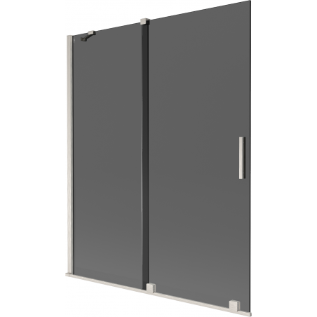 Mexen Velar paravan cadă 2-panouri glisante 140 x 150 cm, grafit, nichel periat - 896-140-000-41-97