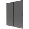 Mexen Velar paravan cadă 2-panouri glisante 140 x 150 cm, grafit, nichel periat - 896-140-000-41-97