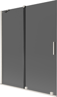 Mexen Velar paravan cadă 2-panouri glisante 140 x 150 cm, grafit, nichel periat - 896-140-000-41-97