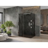 Mexen Omega 110 x 100 cm-es tolóajtós zuhanykabin, grafit, króm - 825-110-100-01-40