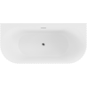 Mexen Sella cadă freestanding adiacentă cu caneluri 150 x 75 cm, alb mat, preaplin crom - 52711507501-01