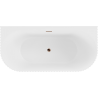 Mexen Sella cadă freestanding cu montare pe perete, riflată 150 x 75 cm, alb mat, preaplin auriu roz - 52711507501-60