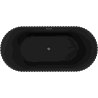 Mexen Paola cadă autoportantă cu caneluri 150 x 75 cm, negru mat, preaplin gun gray periat - 52721507571-66