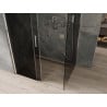 Mexen Omega tolóajtós zuhanykabin 120 x 100 cm, Sötétszürke, Króm - 825-120-100-01-40