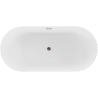 Mexen Paola cadă freestanding canelată 170 x 80 cm, alb mat, preaplin aur roz - 52721708001-60