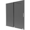Mexen Velar paravan de baie cu 2 panouri, glisant, 150 x 150 cm, grafit, crom - 896-150-000-41-01