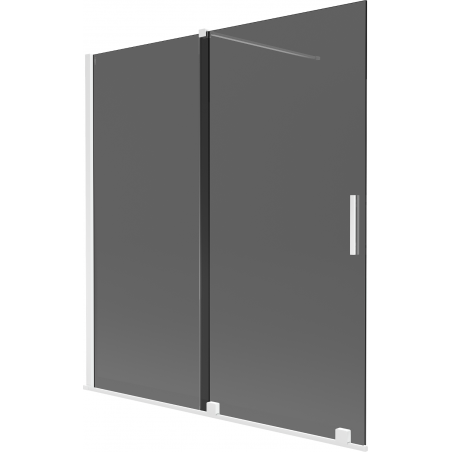 Mexen Velar paravan de cadă cu 2 uși, glisante, 150 x 150 cm, grafit, alb - 896-150-000-41-20