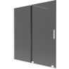 Mexen Velar paravan cadă 2-pliabil glisant 150 x 150 cm, grafit, alb - 896-150-000-41-20