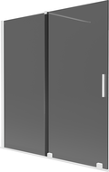 Mexen Velar paravan cadă 2-pliabil glisant 150 x 150 cm, grafit, alb - 896-150-000-41-20