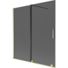 Mexen Velar paravan de cadă glisant cu 2 uși 150 x 150 cm, grafit, auriu periat - 896-150-000-41-55
