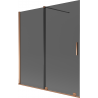 Mexen Velar paravan de baie cu 2 uși glisante 150 x 150 cm, grafit, auriu roz - 896-150-000-41-60