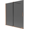 Mexen Velar paravan pentru cadă, cu 2 uși glisante, 150 x 150 cm, grafit, cupru periat - 896-150-000-41-65