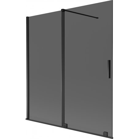 Mexen Velar paravan cadă, 2 canaturi glisante 150 x 150 cm, grafit, negru - 896-150-000-41-70