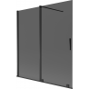 Mexen Velar paravan cadă, 2 canaturi glisante 150 x 150 cm, grafit, negru - 896-150-000-41-70
