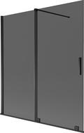 Mexen Velar paravan cadă, 2 canaturi glisante 150 x 150 cm, grafit, negru - 896-150-000-41-70