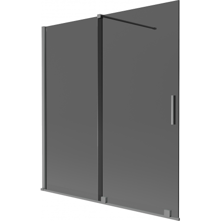 Mexen Velar kádparaván 2-szárnyas toló 150 x 150 cm, grafit, gun metal - 896-150-000-41-95