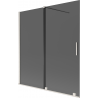 Mexen Velar paravan cadă de duș cu 2 uși glisante 150 x 150 cm, grafit, nichel periat - 896-150-000-41-97