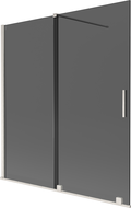 Mexen Velar paravan cadă cu 2 uși glisante 150 x 150 cm, grafit, nichel periat - 896-150-000-41-97