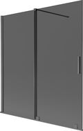 Mexen Velar paravan de baie cu 2 uși glisante 150 x 150 cm, grafit, gri armat periat - 896-150-000-41-66