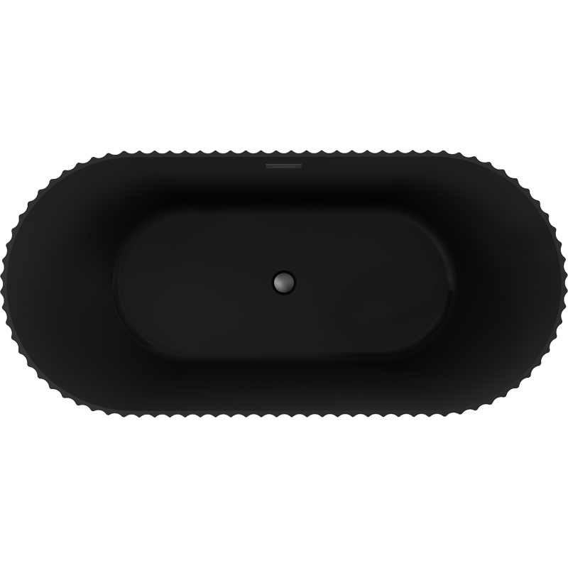 Mexen Paola cadă freestanding cu striații 170 x 80 cm, negru mat, preaplin gun metal - 52721708071-95