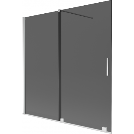 Mexen Velar paravan de cadă cu 2 canaturi glisante 160 x 150 cm, grafit, crom - 896-160-000-41-01