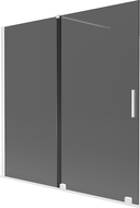 Paravan de cadă Mexen Velar, 2 foi, culisant, 160 x 150 cm, grafit, alb - 896-160-000-41-20
