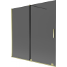 Mexen Velar 2-szárnyú toló fürdőkádi paraván 160 x 150 cm, grafit, arany - 896-160-000-41-50