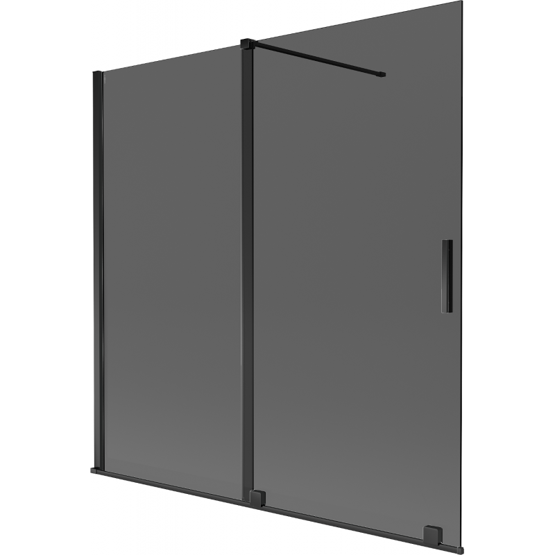 Mexen Velar paravan de duș cu 2 uși glisante 160 x 150 cm, grafit, negru - 896-160-000-41-70