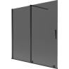 Mexen Velar paravan cadă de duș cu 2 canaturi glisante 160 x 150 cm, grafit, negru - 896-160-000-41-70
