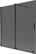 Mexen Velar paravan cadă de duș cu 2 canaturi glisante 160 x 150 cm, grafit, negru - 896-160-000-41-70