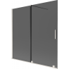 Paravan cadă Mexen Velar cu 2 panouri culisante 160 x 150 cm, grafit, nichel periat - 896-160-000-41-97