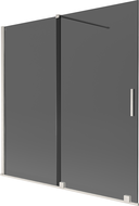 Paravan cadă Mexen Velar cu 2 panouri culisante 160 x 150 cm, grafit, nichel periat - 896-160-000-41-97