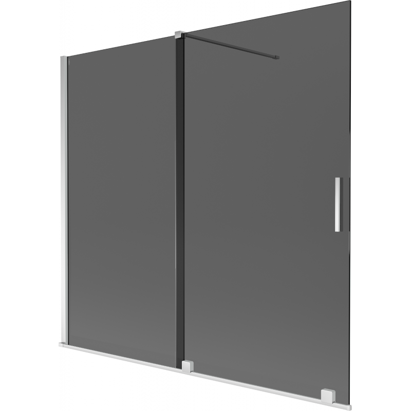 Mexen Velar paravan de cadă cu 2 uși glisante 170 x 150 cm, grafit, crom - 896-170-000-41-01