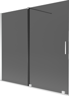 Mexen Velar paravan de cadă cu 2 uși glisante 170 x 150 cm, grafit, crom - 896-170-000-41-01