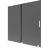 Paravan cadă Mexen Velar, 2 canaturi glisante 170 x 150 cm, grafit, alb - 896-170-000-41-20