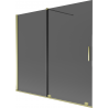 Mexen Velar paravan de cadă cu 2 uși glisante 170 x 150 cm, grafit, auriu - 896-170-000-41-50
