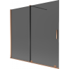 Mexen Velar paravan de baie, 2 usi culisante, 170 x 150 cm, grafit, aur roz - 896-170-000-41-60