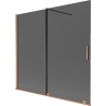 Mexen Velar paravan de cadă cu 2 canaturi glisante 170 x 150 cm, grafit, cupru periat - 896-170-000-41-65