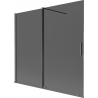 Paravan cadă Mexen Velar, 2 panouri culisante, 170 x 150 cm, grafit, gri armat mat - 896-170-000-41-66