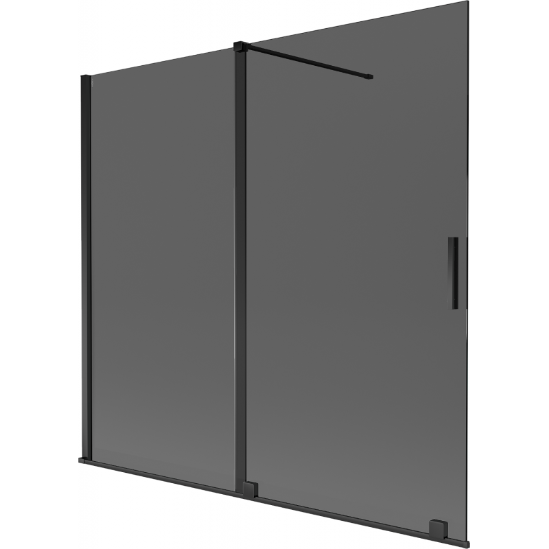 Mexen Velar paravan de baie cu 2 aripi culisante 170 x 150 cm, grafit, negru - 896-170-000-41-70