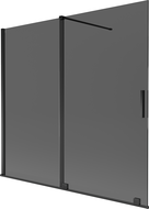 Mexen Velar paravan de baie cu 2 aripi culisante 170 x 150 cm, grafit, negru - 896-170-000-41-70